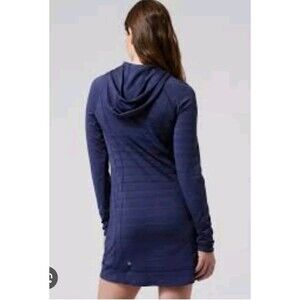 Athleta Pacifica Illume Coverup Beach UPF Dress Blue XXS #657895 EUC